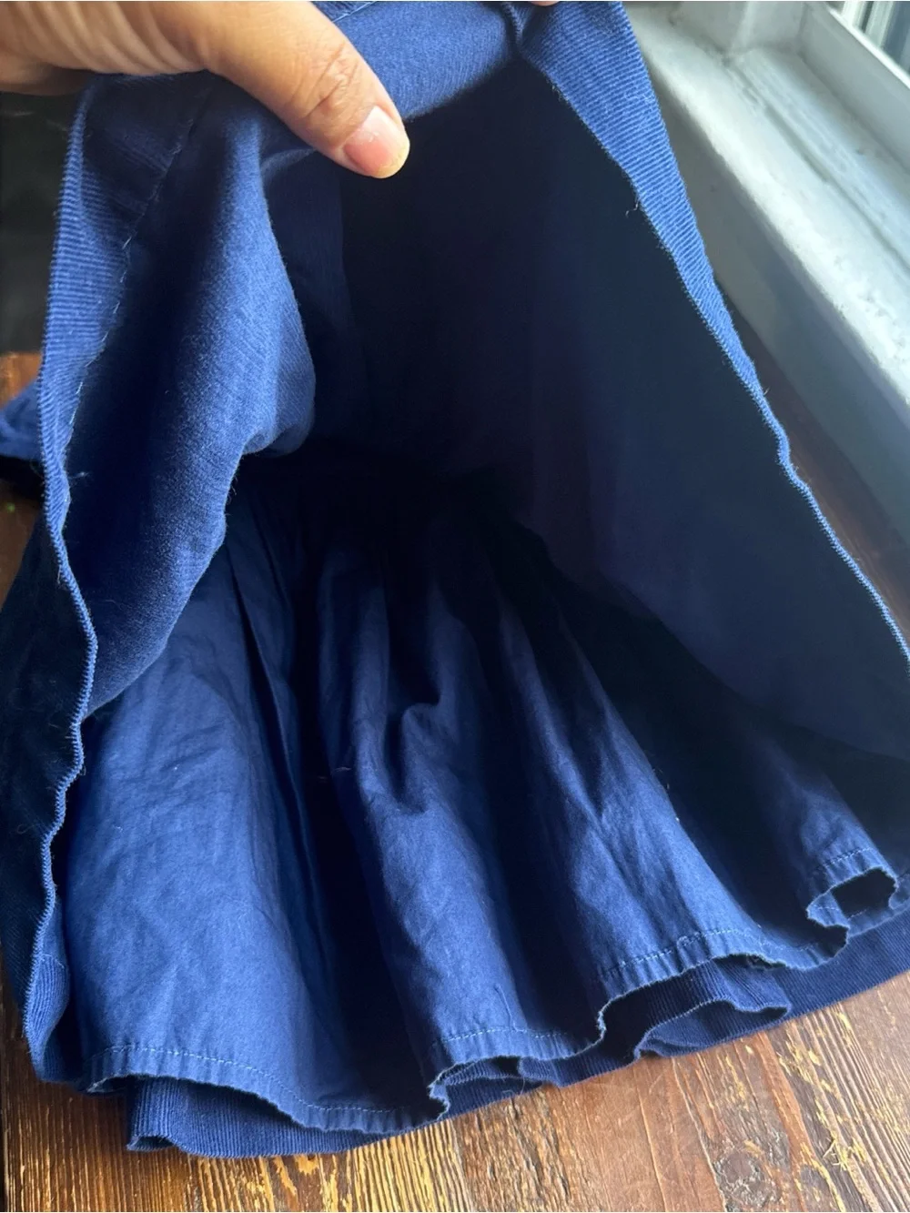 Ralph Lauren Navy Smocked Cotton Dress for Girls